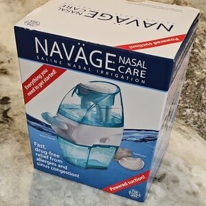 NAVAGE Nasal Care Saline Nasal Irrigation Device - Blue/White. Used Once.